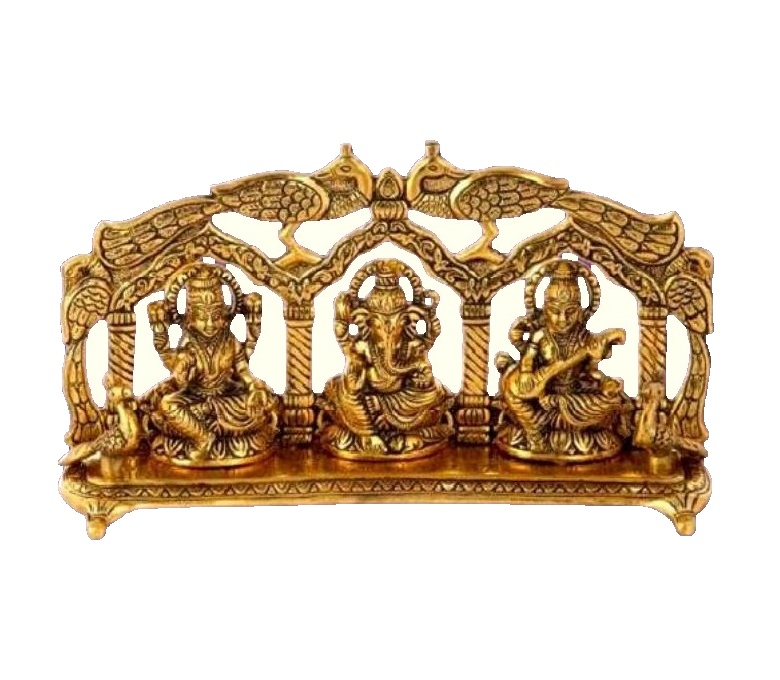 [SKH - 021] Lakshmi Ganesh Saraswati Dubble Peacock
